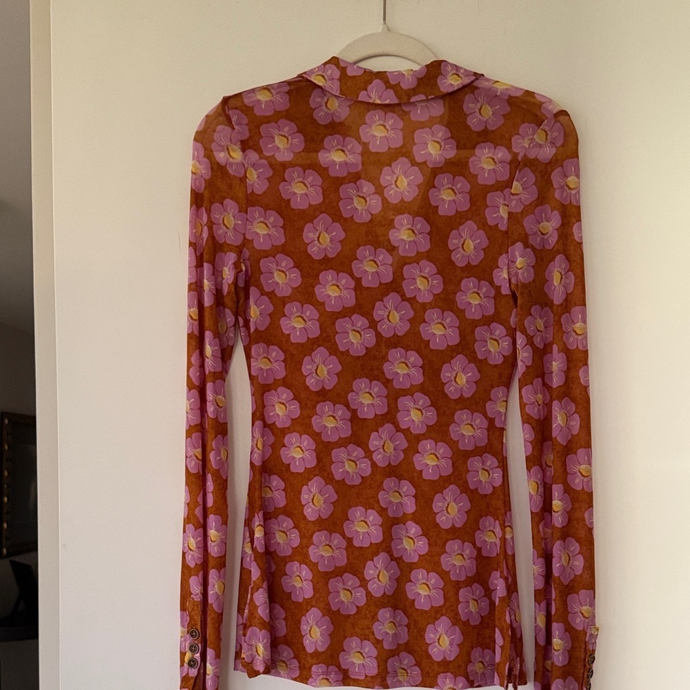 .Free People Lucky Flower Shirt XS NWT - Picture 10 of 15